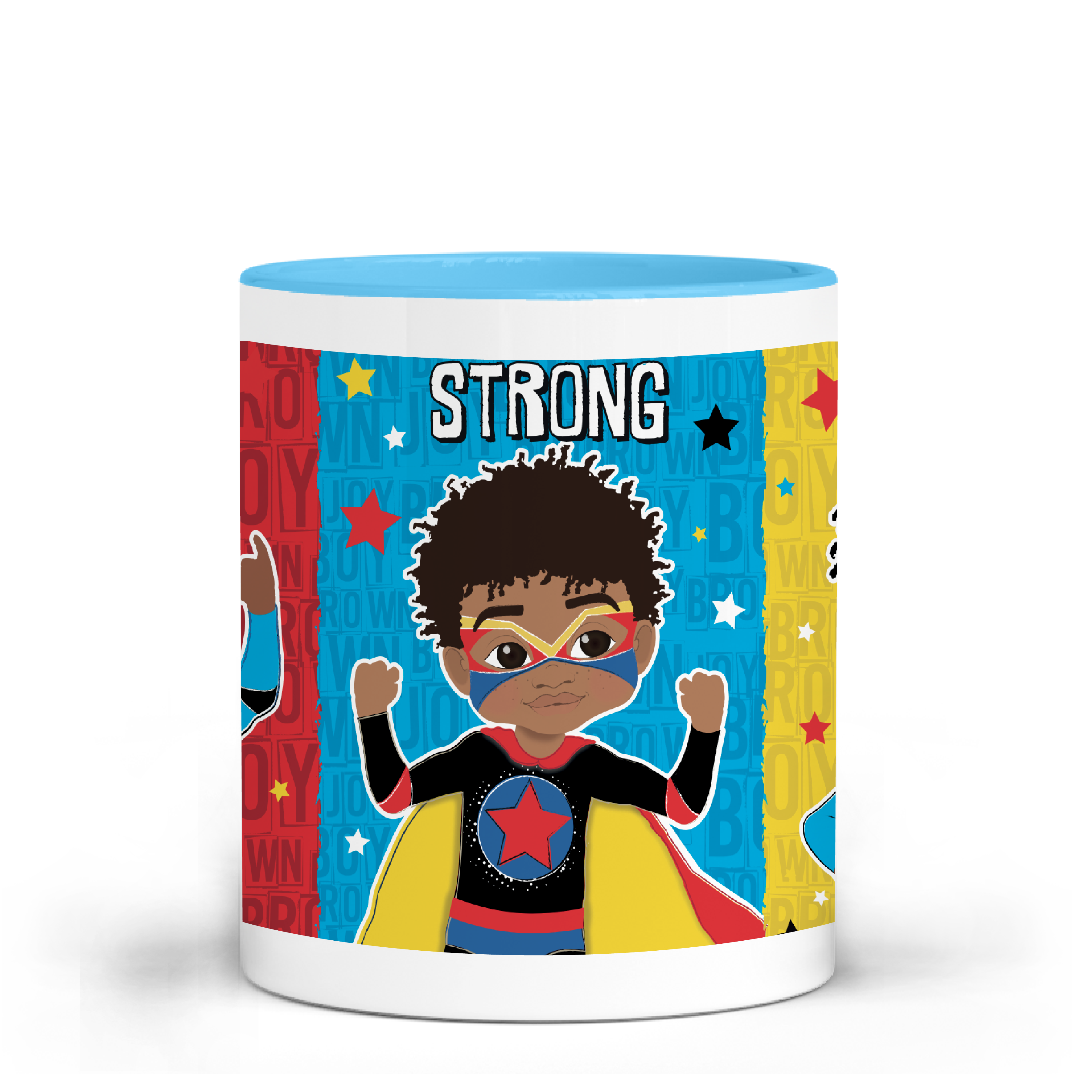 Fefus Designs - Wholesale Coffee Mug - Kids & Baby - Melanin Boy Magic Mug | Superhero Gift for Boys | Unique Birthday & Christmas Gift | Fefus Designs3