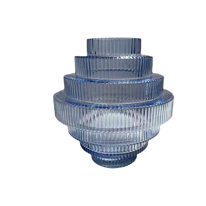 VV6114 - Jarrón Vidrio Moderno Ovalado - Brillo para venta al por mayor de Socadis