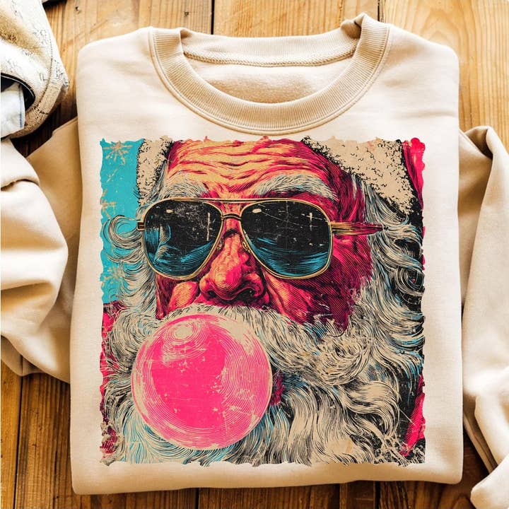 Cool Santa Graphic Apparel for wholesale by Kindred Flame Outfitters