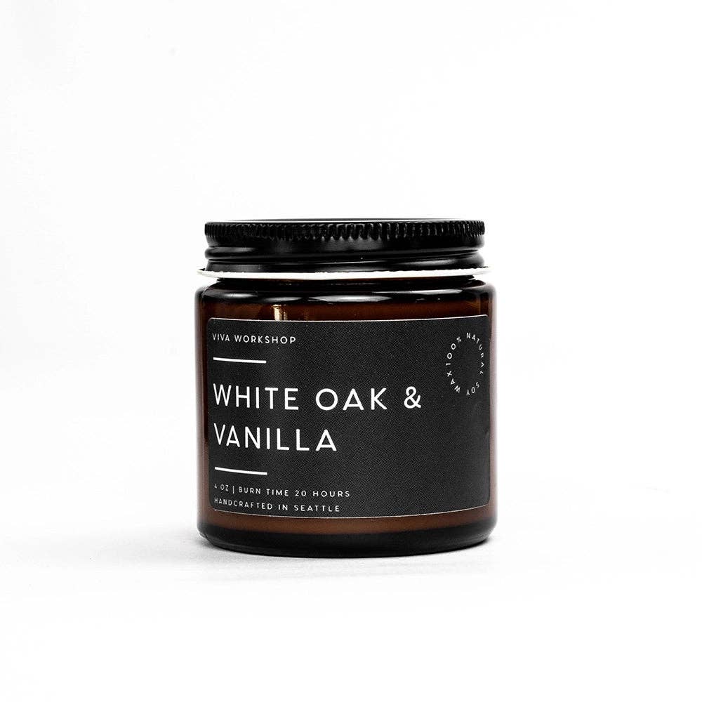 Viva Workshop - Wholesale Jar/Filled Candle - White Oak & Vanilla3