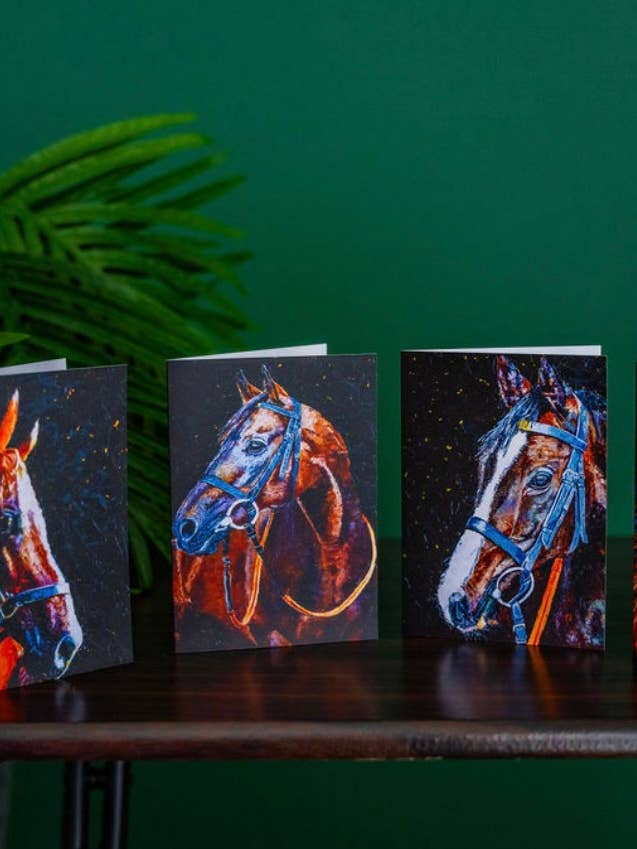 Horse Assortment Boxed Notecard Set for wholesale by Kim Perry Studio