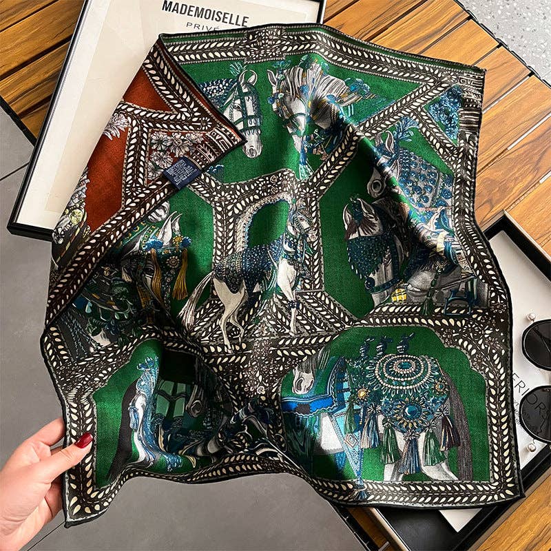 Marayn - Wholesale Scarf - Women's - Luxury Silk  Wool Scarf Chic Style 202541