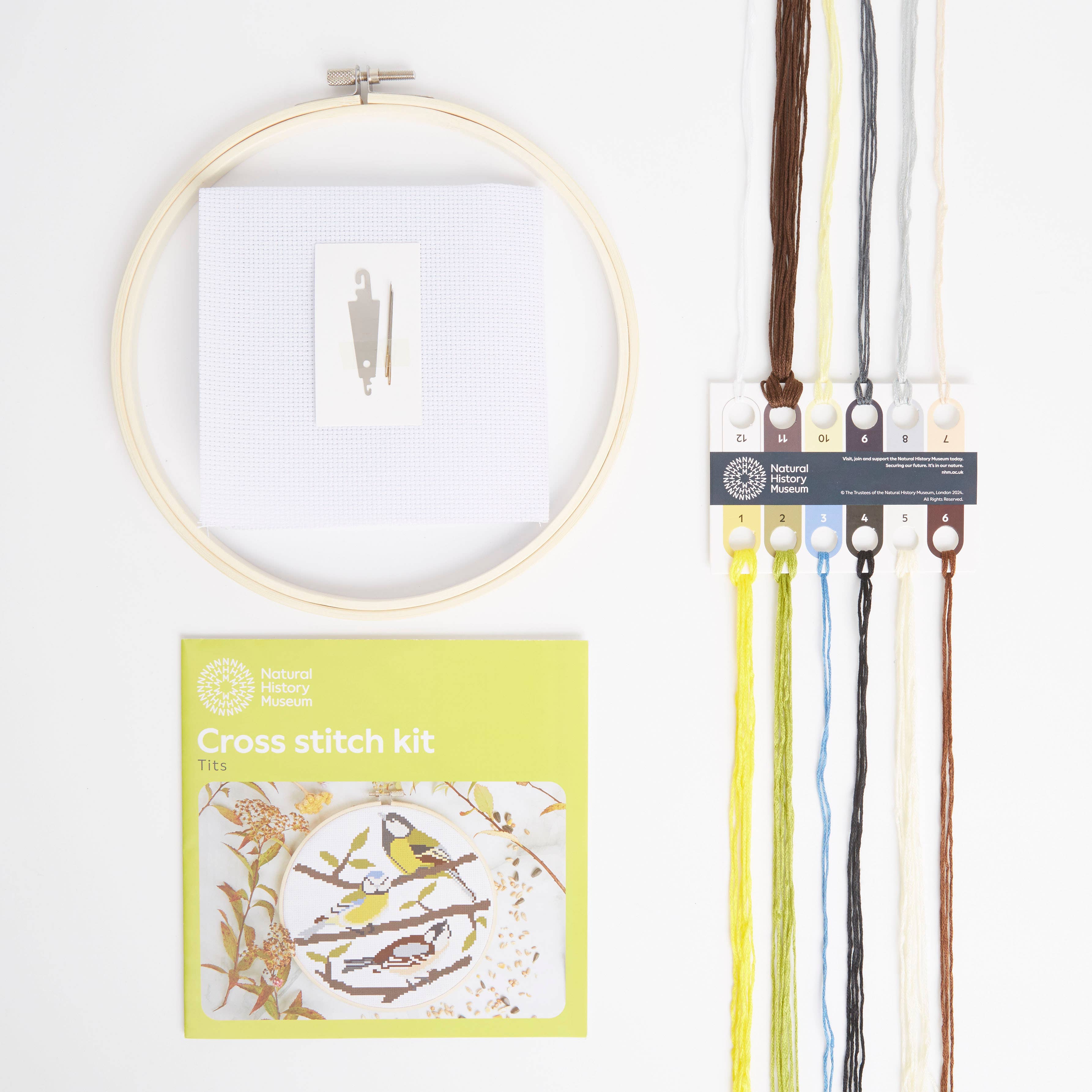 West Design Products - Wholesale Embroidery/Cross Stitch Supplies - Natural History Museum Cross Stitch Kit, Tits Design 14cm4