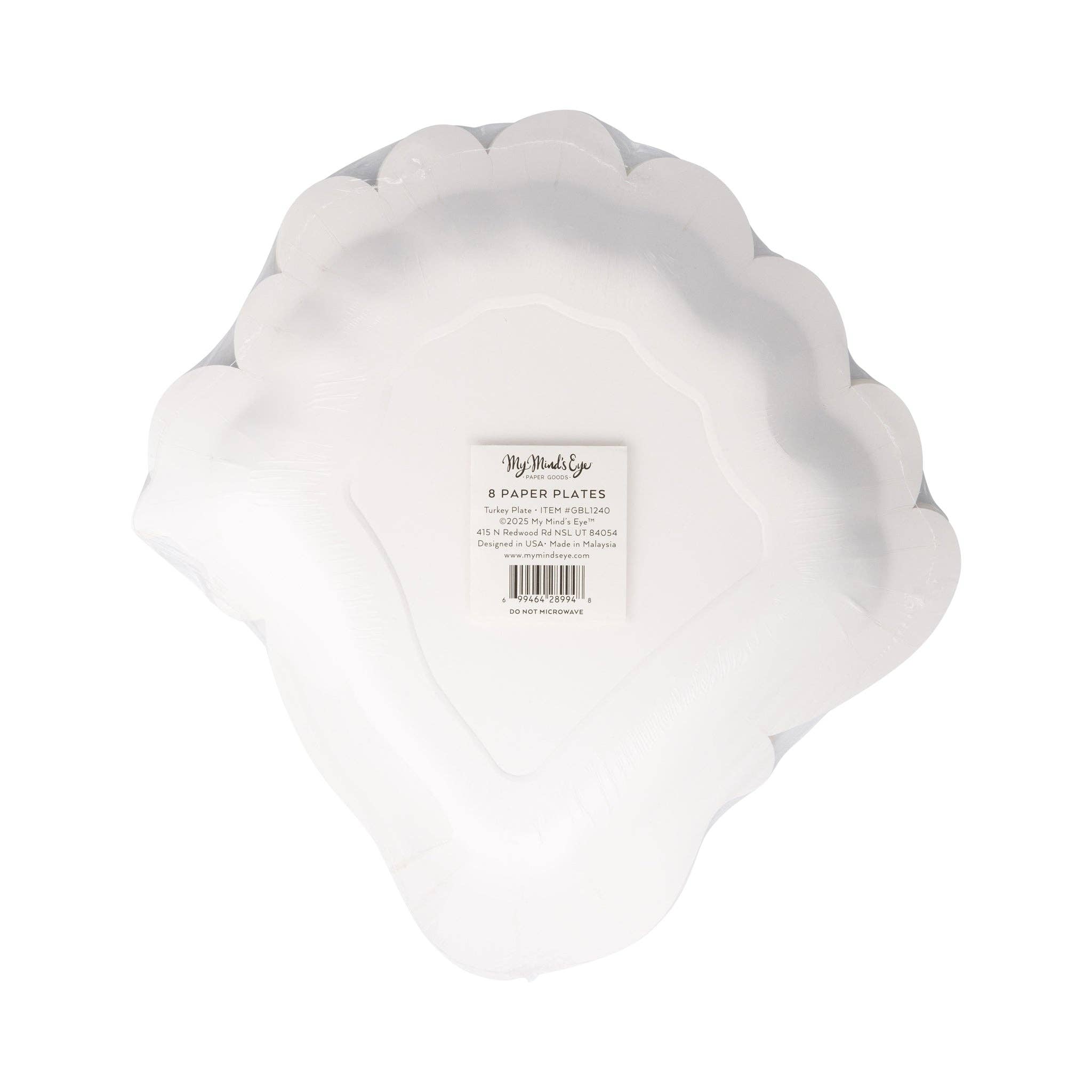 My Mind’s Eye - Wholesale Disposable Plate - GBL1240 - Turkey Shaped Paper Plate3