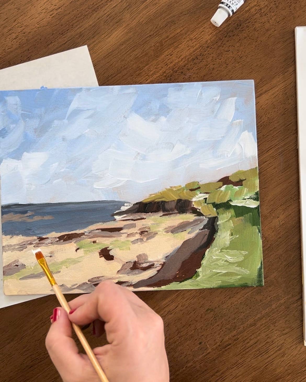 Cate Paper Co. - Vendita all'ingrosso Kit per lavoretti fai da te - Kit di pittura Seashore Path, kit di pittura impressionista3