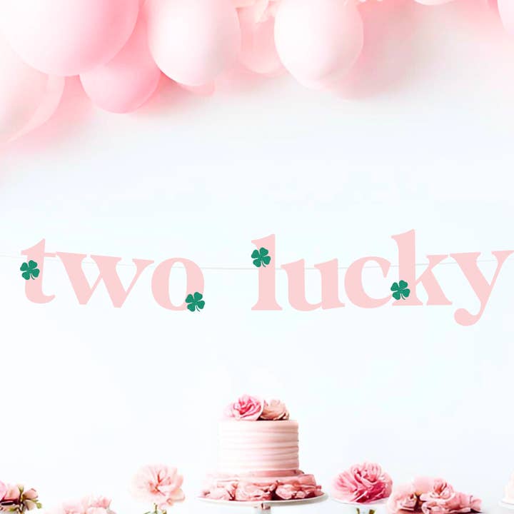 Two Lucky St. Patricks Birthday Banner for wholesale by The Confetti Mixer