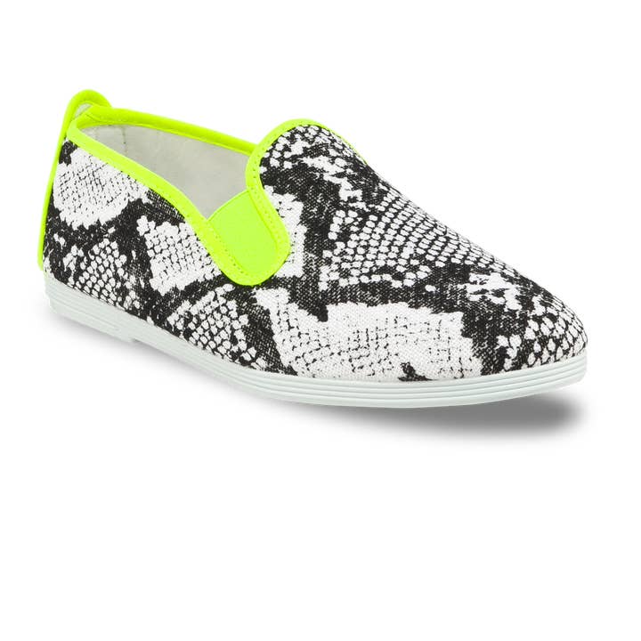 Flossy Shoes – wholesale Slip-on trainers – Women′s – Womens Neon Yellow Baza Slip on Plimsoll