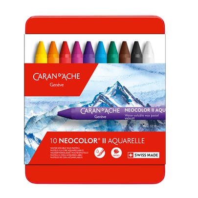Caran d'Ache - Wholesale Pastels - Set of 10 NEOCOLORâ„¢ II Pastels in Metal Box