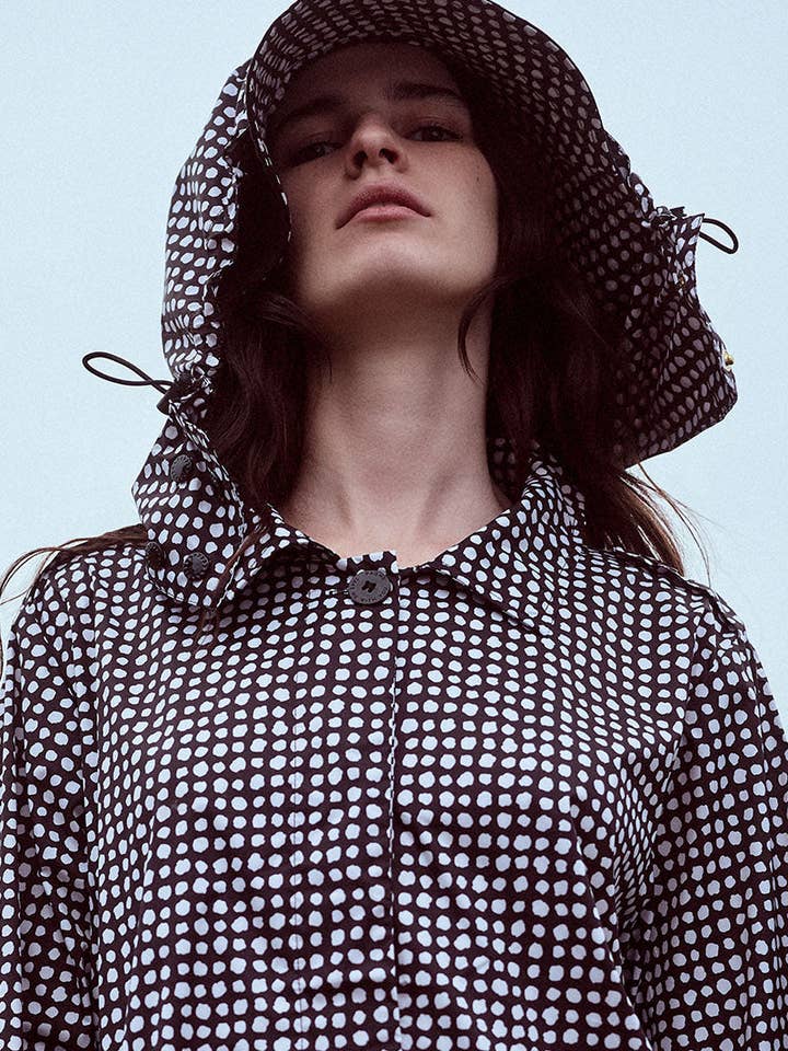 REVERSIBLE RECYCLED BUCKET HAT - BLACK DALMATION for wholesale by PAQME