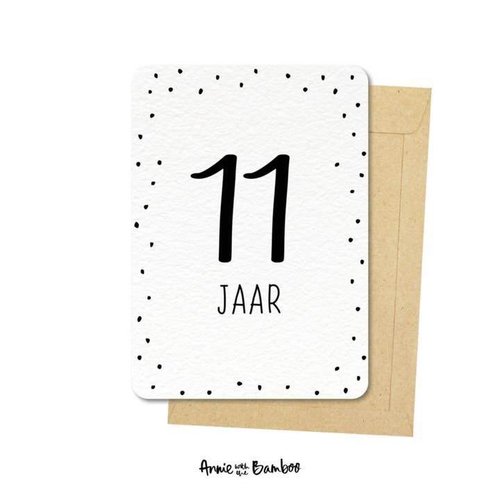 Postal - 11 anos por atacado de Annie with the Bamboo