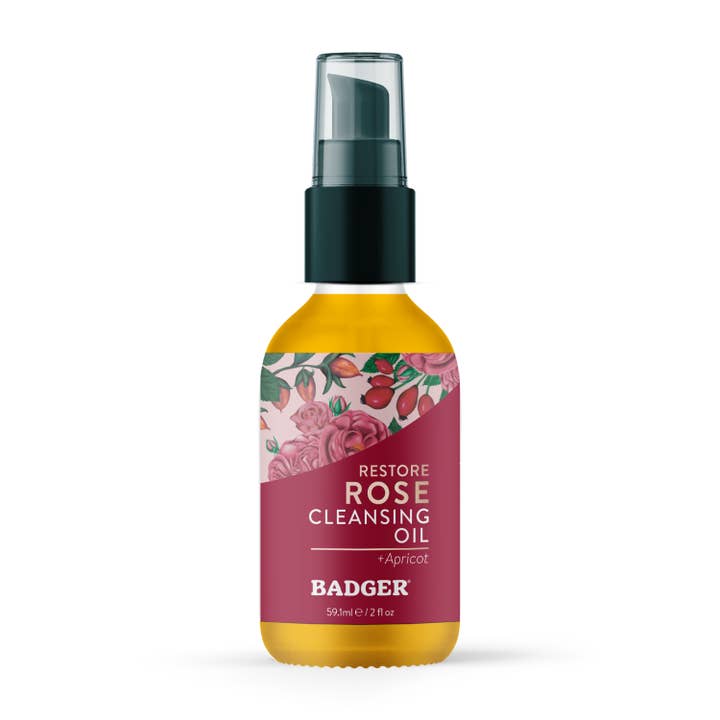 Rose Face Cleansing Oil for wholesale by Badger Balm
