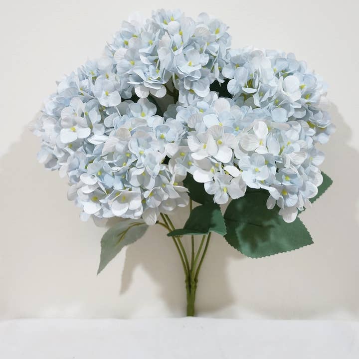 Sweet Home Deco - Wholesale Artificial Flowers - 18" Super Soft Silk Hydrangea Artificial Flower Bush