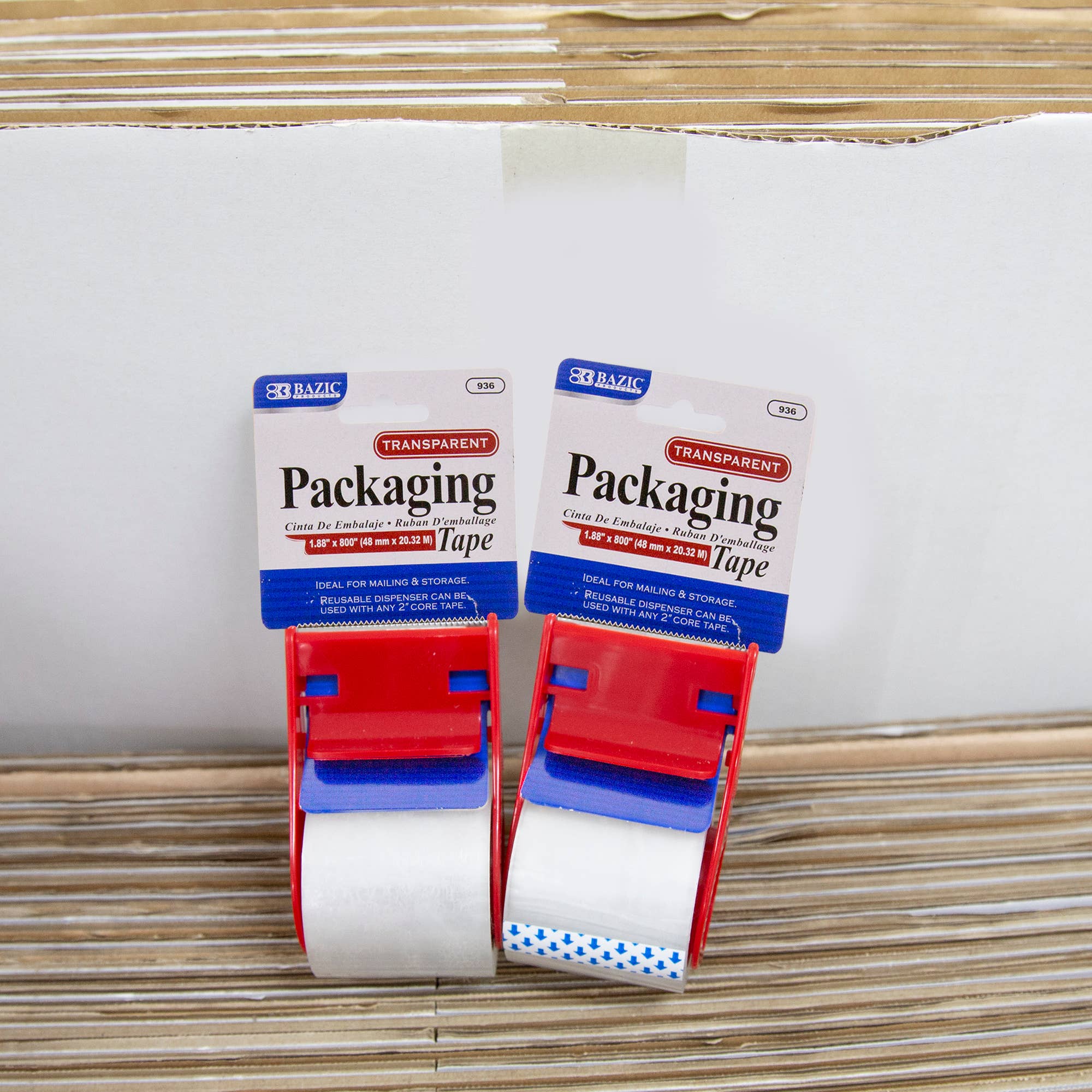 BAZIC Products - Vente Rubans adhésifs - Ruban d'emballage transparent avec dévidoir 1,88 po x 800 po6