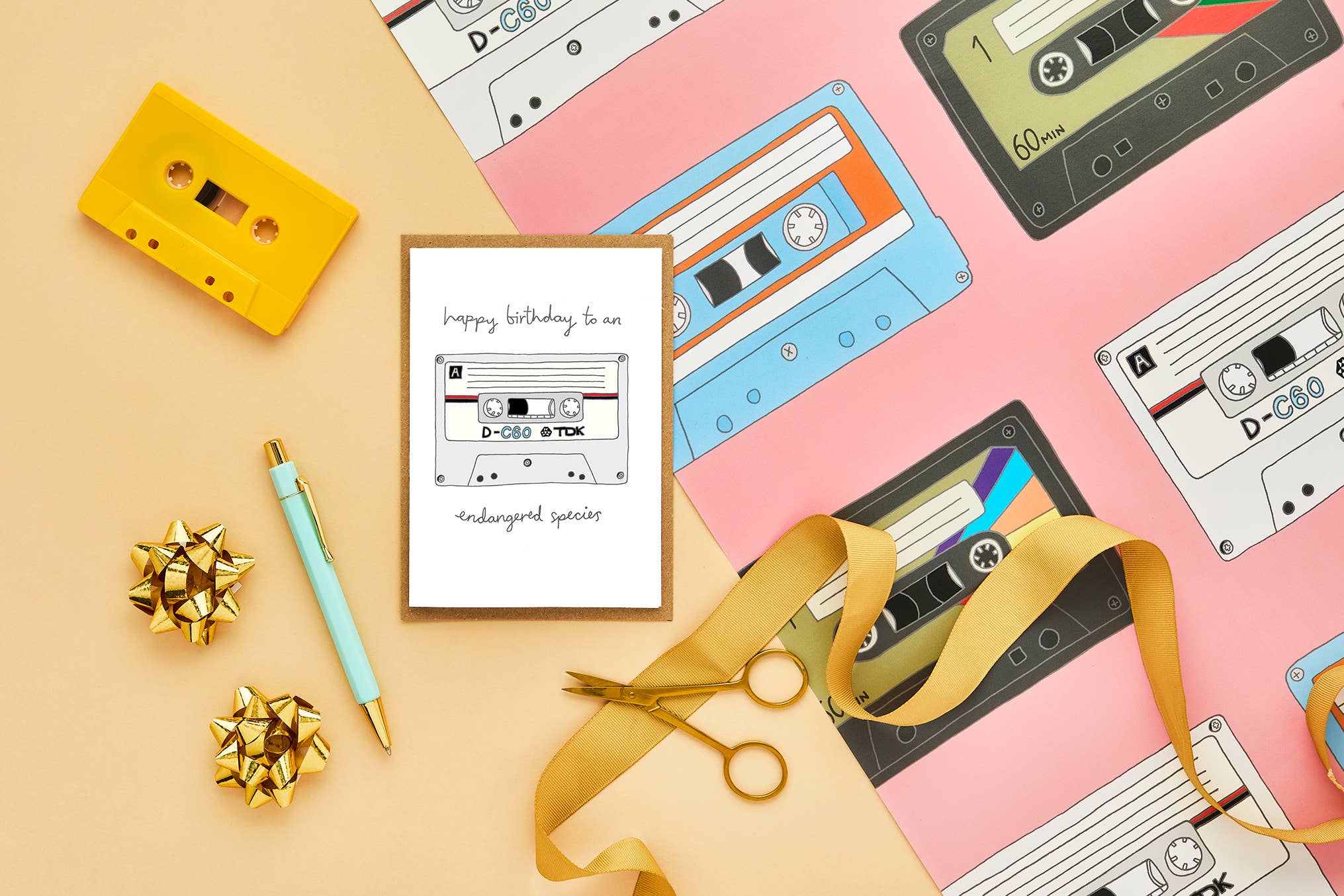 You've Got Pen On Your Face - Wholesale Birthday Card - Funny Cassette Birthday Card | Retro Card for Him3