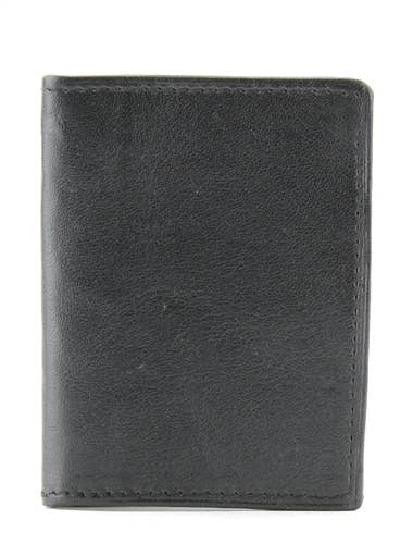 Leather Impressions Inc – porta-cartões - Unissexo por atacado – Estojo de cartão fino pele de cordeiro - preto2