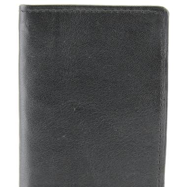 Leather Impressions Inc - Wholesale Pasjeshouder - Uniseks - Lamsvacht Slim Kaarthouder - Zwart2