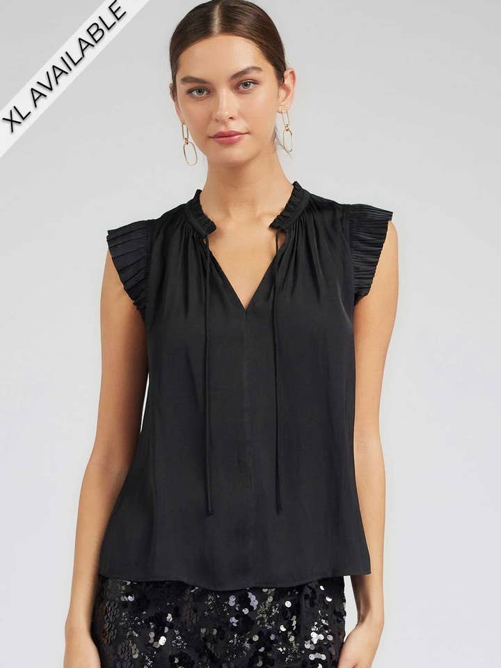 Blouse à manches plissées Margot pour la vente par Current Air