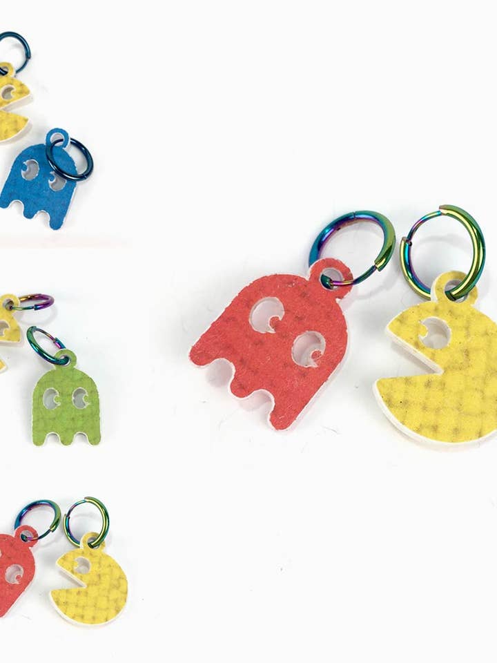 PAC-MAN HOOP EARRING for wholesale by Pipapaper