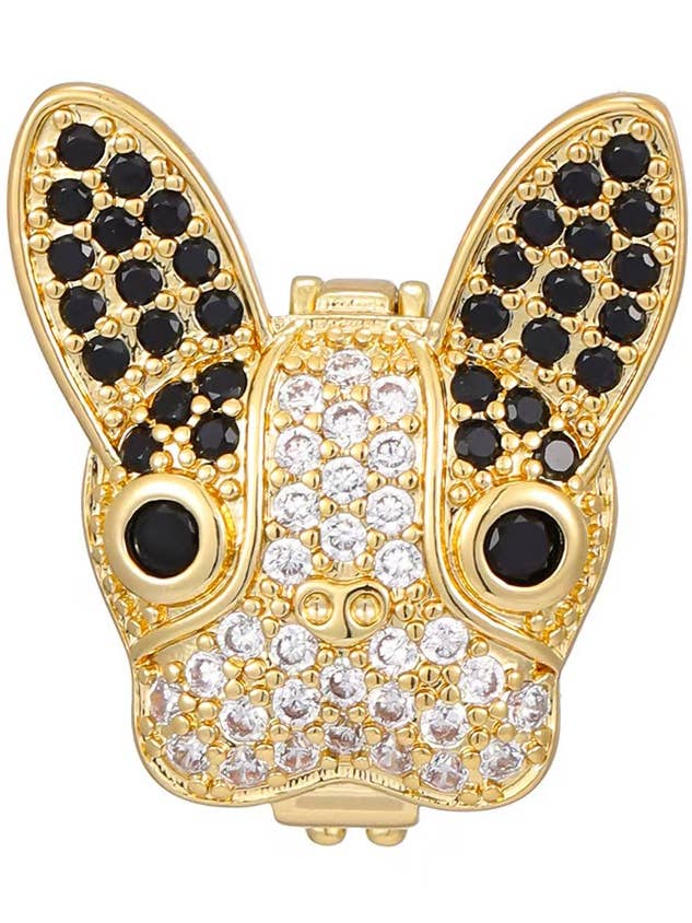 Slider Gold Dog Charm for wholesale by Gemelli