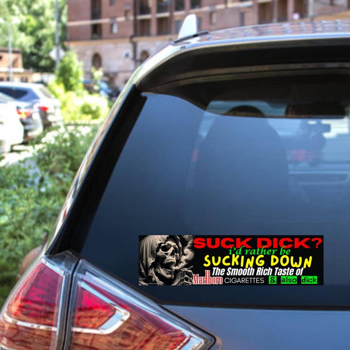 Frog Mustard Stickers - Wholesale Sticker - Sucking Dick? I’d rather be sucking down Marlboro Cigarettes... and dick.1