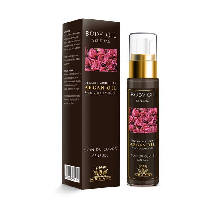 DIAR ARGAN - Venta al por mayor Aceites de baño/corporales - Aceite corporal sensual de argán y rosa de Marruecos