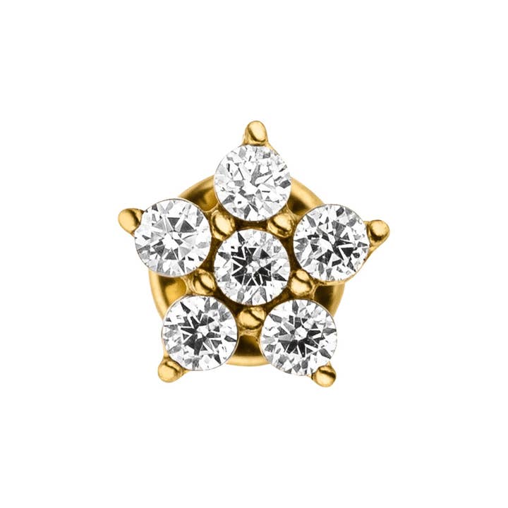 Schmuckgroßhandel – Brinco único por atacado – Piercing de Flor | Aço Cirúrgico3