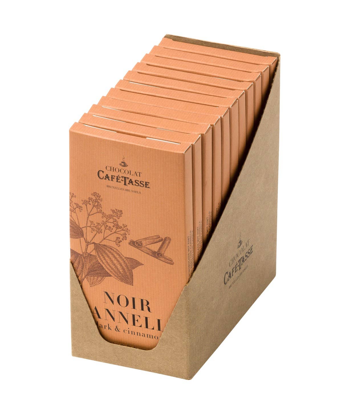 Café-Tasse - Wholesale Chocolate - Black & Cinnamon (tablet, per 12)3