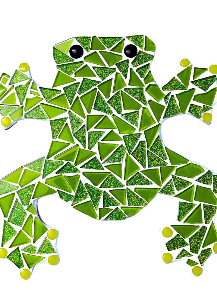 Green Frog DIY Mosaic Kit, Craft Box for wholesale by Montet Designs