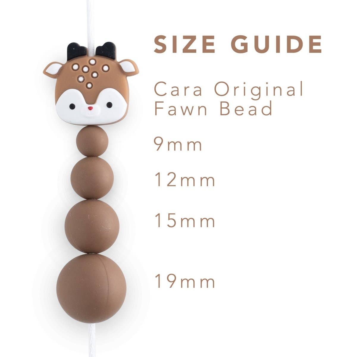 Cara & Co Silicone Craft Supply - Wholesale Craft Supplies - Fawn Silicone Focal Beads1