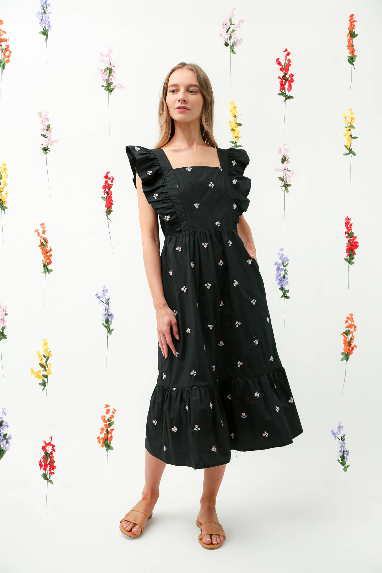 Reminiscence - Wholesale Dress - Women's - REMI014 - Embo Midi Dress1