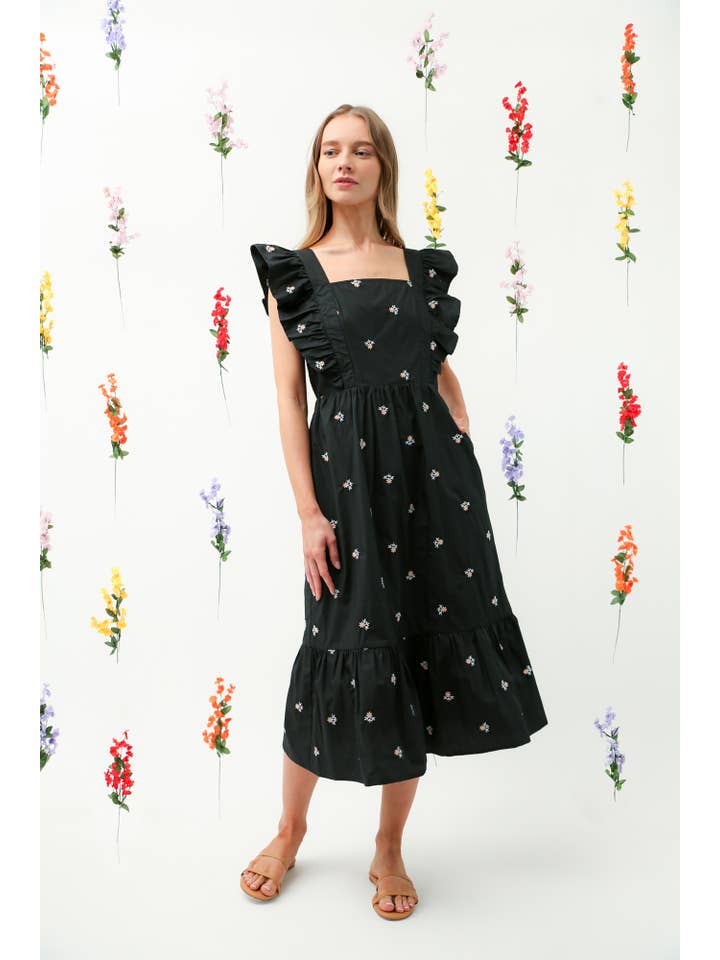Reminiscence - Wholesale Dress - Women's - REMI014 - Embo Midi Dress1