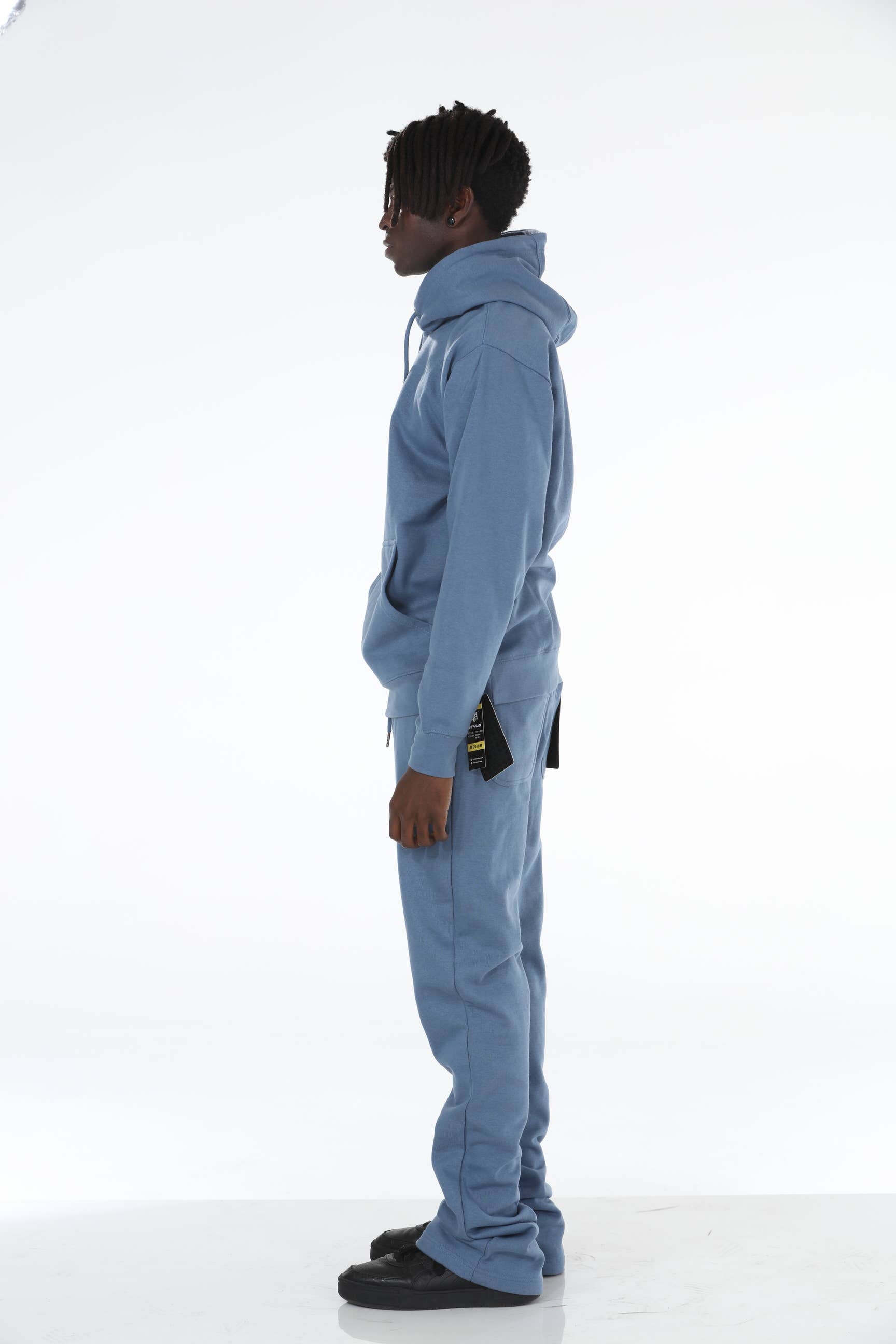 Stylo - Wholesale Tracksuit - Men's - Denim Blue Stacked Flare Sweatsuit2
