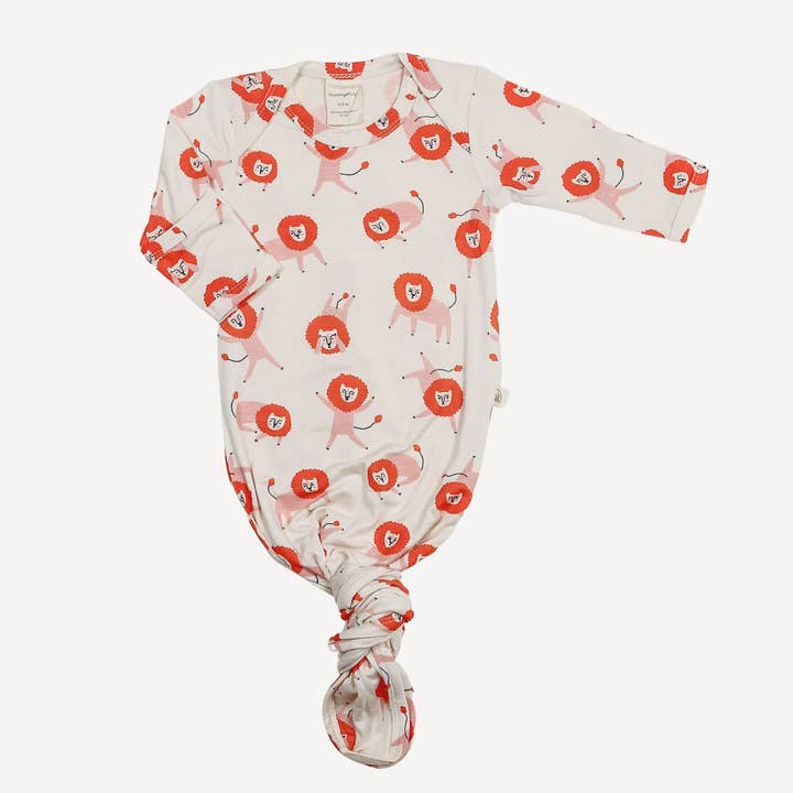 Baby Knotted Gown - LIon for wholesale by Charming Mary