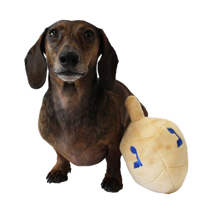 Midlee Designs - Wholesale Pet Plush Toy - Dog - Midlee Dreidel Hanukkah Dog Toy3
