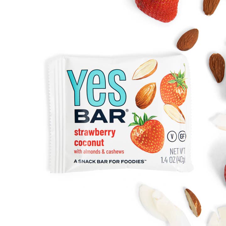 YES Bar® - Low Sugar Snack Bars - Wholesale Snackreep - Strawberry Coconut - Premium snackreep met echte ingrediënten9