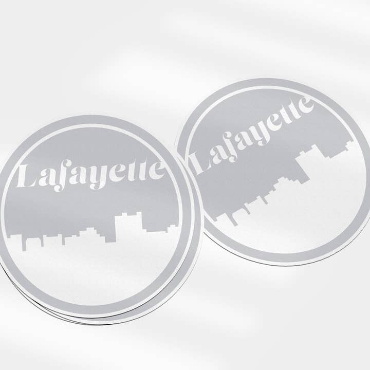 Lafayette LA retro skyline klistermärke | Flera färger för wholesale av Paperfinch Design