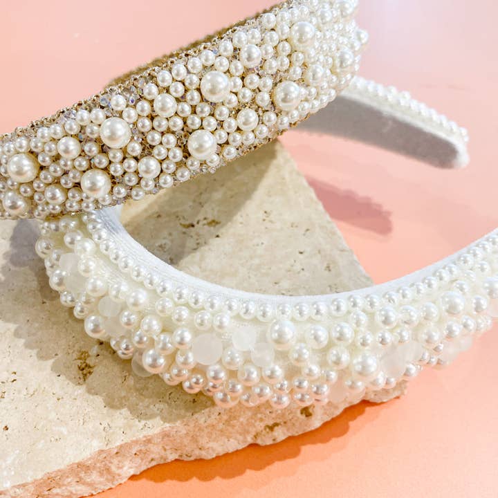 Angels Whisper Accessories - Wholesale Fashion headband – women's - Bianca Pearl Beads Headband7