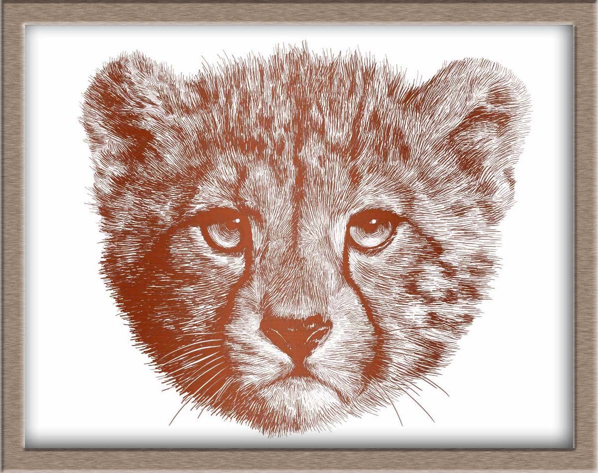 JoyousJoyfulJoyness - Wholesale Art Print - Cheetah Cub Foiled Art Print3