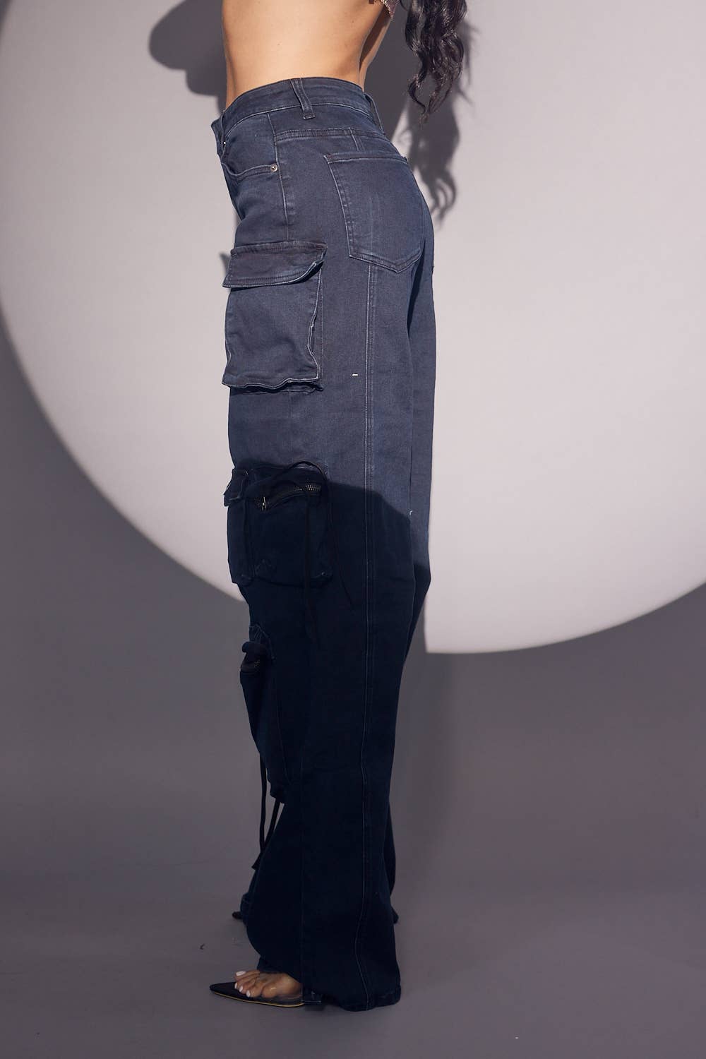 WFFS – Engroshandel Jeans - Dame – Navy cargo-jeans3