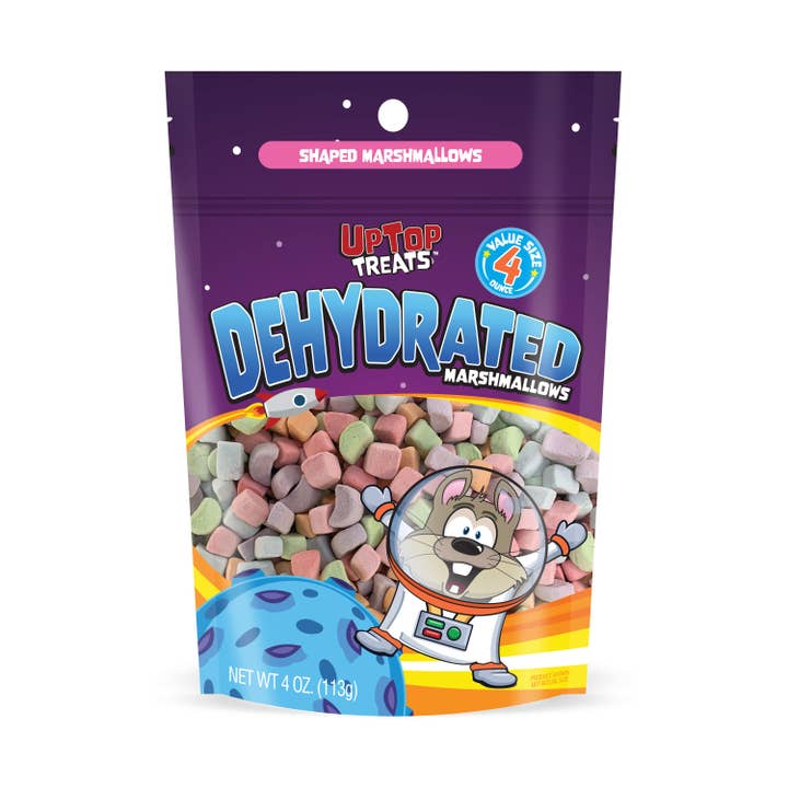 Grandpa Joe's Candy Shop - Wholesale Marshmallow - UpTop Treats Dehydrated Shaped Marshmallows 4oz Bag, 12ct