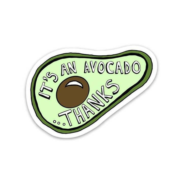 Big Moods - Wholesale Sticker - It's an Avocado Thanks Sticker