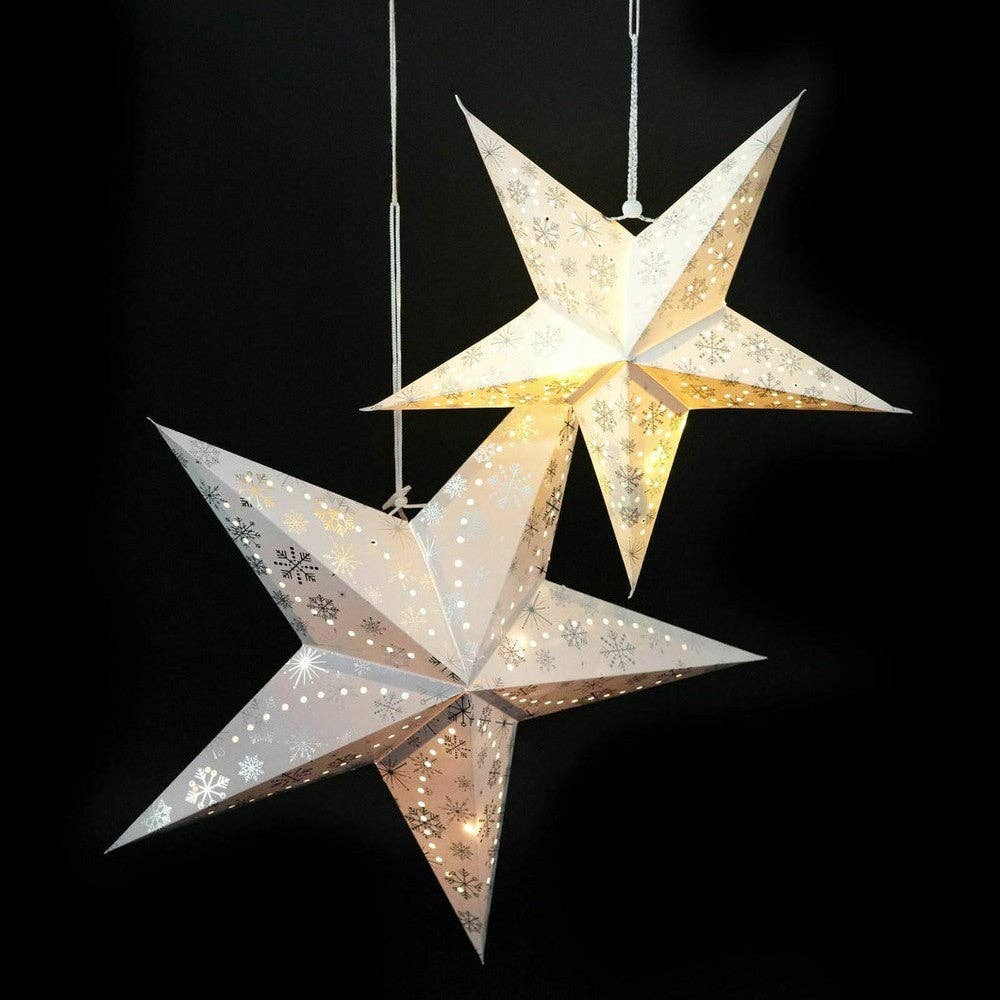 Black Qubd - Wholesale Christmas Decoration - Large LED Festive Hanging Stars7