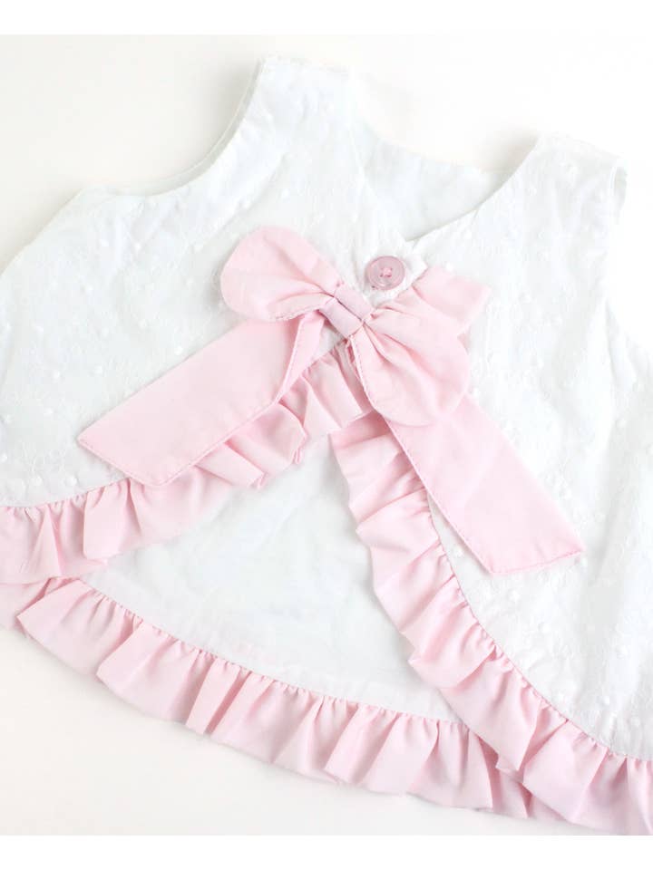 Baby Girls White & Pink Swiss Dot Swing Top & Bloomer Set
for wholesale on Faire2