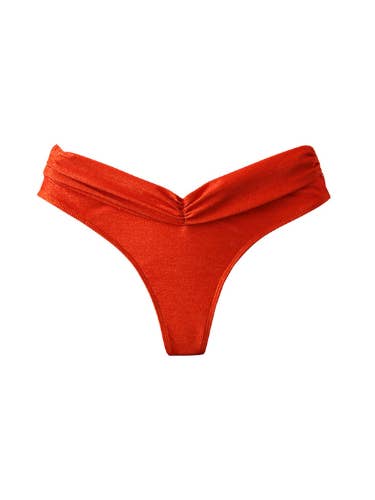 Beloved Briefs with Ruched Back in Bright Orange for wholesale by Type Swimwear