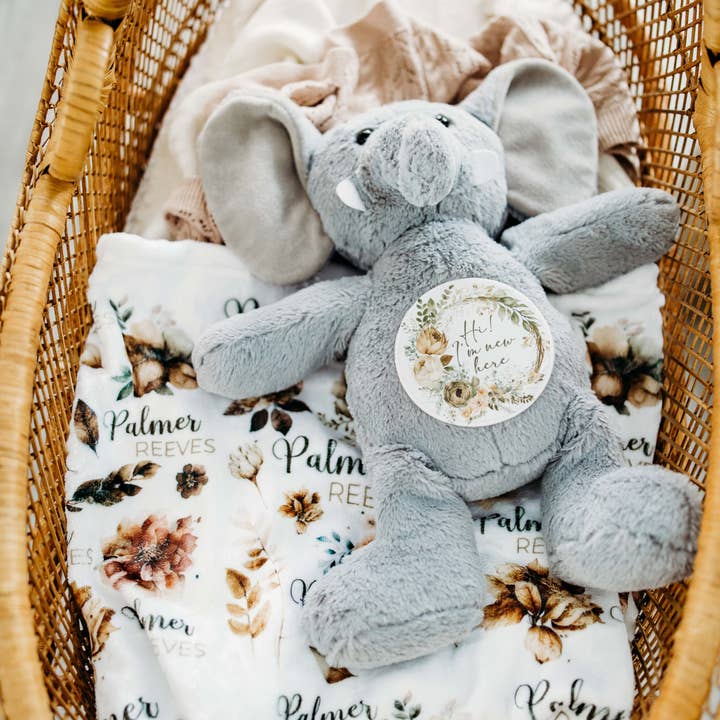 Grow With Me Baby Co - Wholesale Stuffed/Plush Toy - Kids & Baby - Baby Monthly Milestones, Elephant Stuffed Animal5