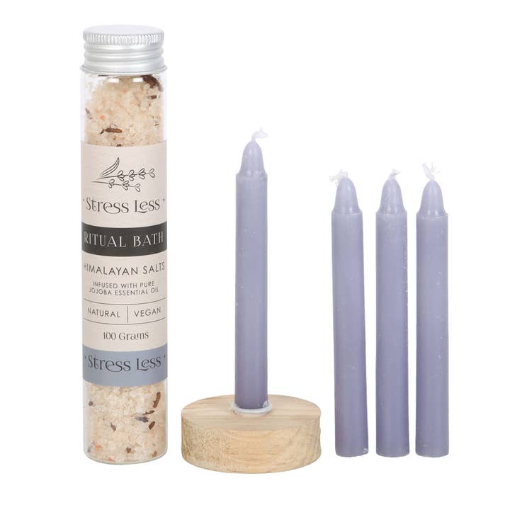Something Different Wholesale - Wholesale Bath & Body Set - Stress Less Herbal Ritual Bath Salt Kit