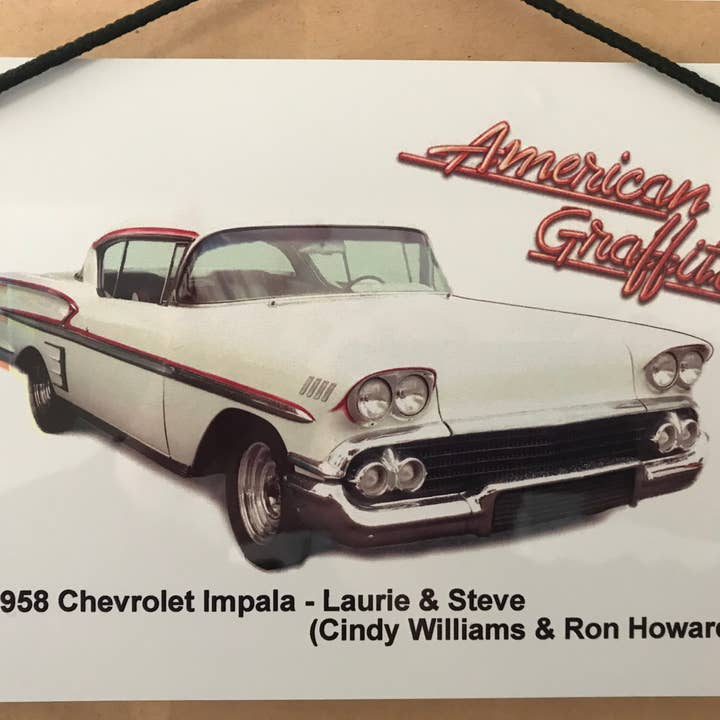 Chevrolet Impala 1958 - Plaque en métal (A6, A5 ou 20x30 cm) pour la vente par Witherden's Workshop