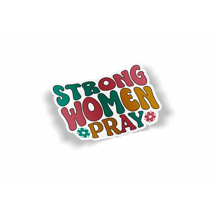 Autocollant de prière Strong Woman pour la vente par JE Creates
