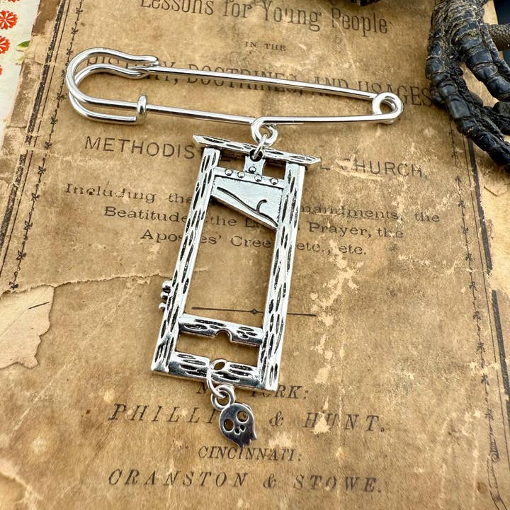 Corkscrew Curiosities - Wholesale Brooch - Guillotine Safety Pin Brooch / Bag Charm3