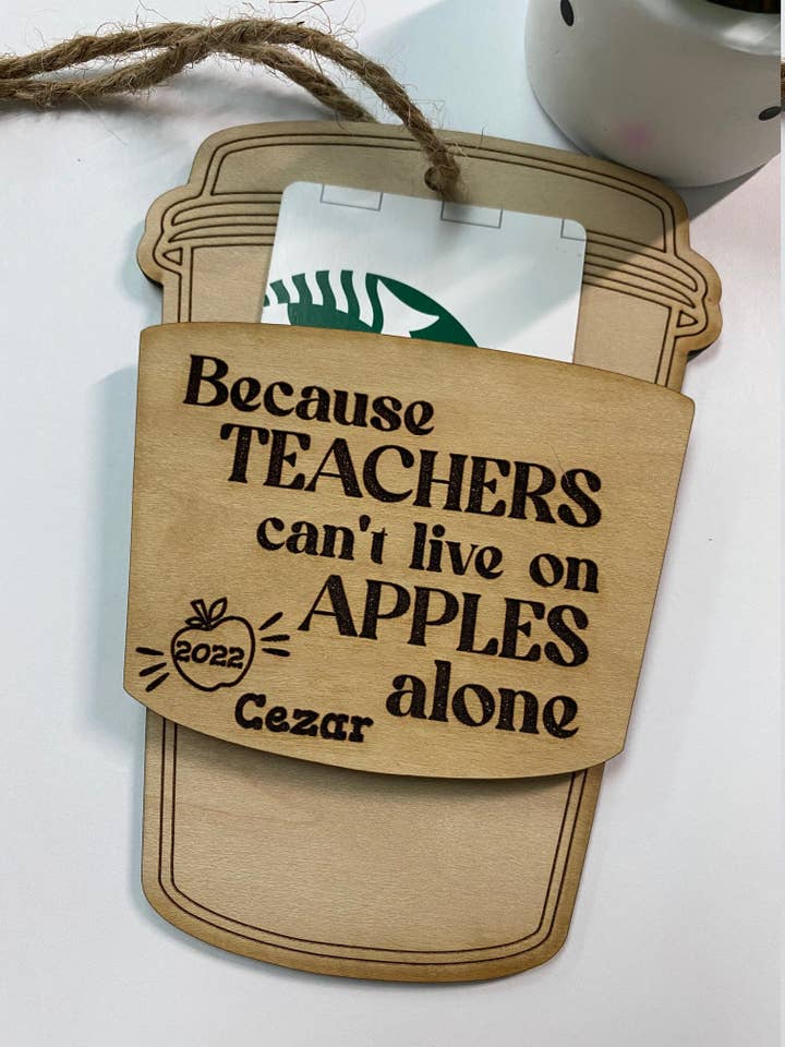 Teacher Gift Card Holder,Teacher Appreciation Gift for wholesale by Estrellita Designs